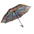 Custom print automatic  3 folding rain umbrella